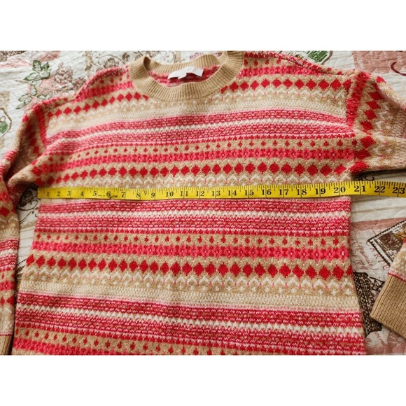 LOFT Women's Striped Fair Isle Everyday‎ Sweater Cotton Blend Size S - Picture 9 of 11